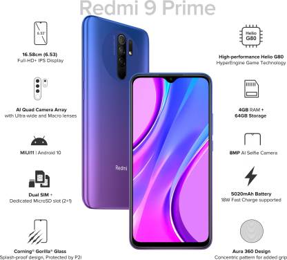 Redmi 9 Prime (Space Blue, 64 GB)
