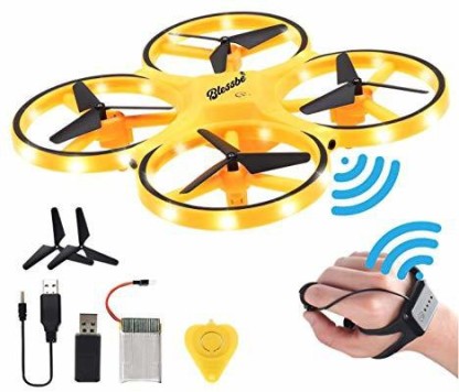 Hand Operated Drones for Kids,Hands Free Mini Drone Flying Ball Toys for Kids,Gift for Boy or Girl Gold 