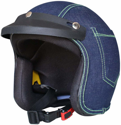 Habsolite Denim Open Face Helmet with 