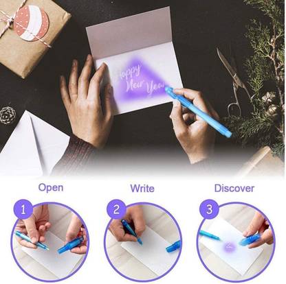 ShubhKraft Magic (Invisible) Pen with UV Light | Best Return gifts for kids| Birthday Party Return gift in bulk, Pen Gift Set
