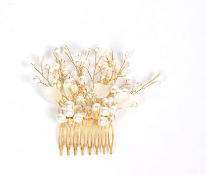 Ritzkart Women Hair Brooch for party / wedding with golden color and white  stone for giving you pretty hair style hair combo Price in India - Buy  Ritzkart Women Hair Brooch for