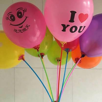 Flipkart.com | AMACO Solid Balloon plastics stick,balloons ...