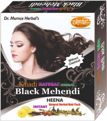 khadi natural herbal organic Black Mehndi powder for Hair fall control,  Dandruff Free, Hair Growth & Shiny Hair Hair Color , black - Price in  India, Buy khadi natural herbal organic Black