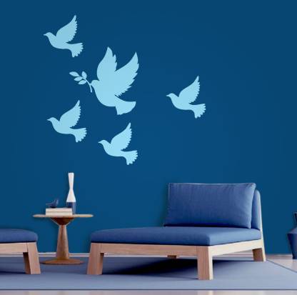 Procence Wall Art Stencil Reusable For Home Office Decoration Painting Flying Bird Theme Wallstencils Pro231 Pvc - Bird Stencil Wall Hanging