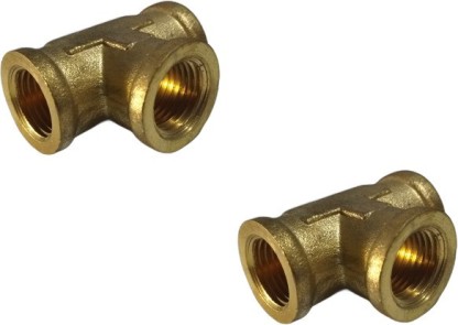4 Points Female Thread 3 Way T-Shape Tee Coupling Brass Pipe Fitting Adapter 