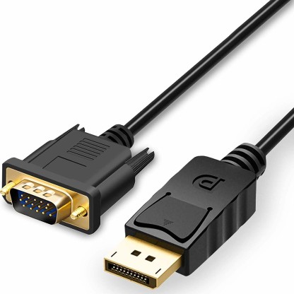 QICENT 3m Displayport VGA Cable Plaqué or DP vers VGA Male à Male pour DELL XPS12,MacBook Pro，iMac 
