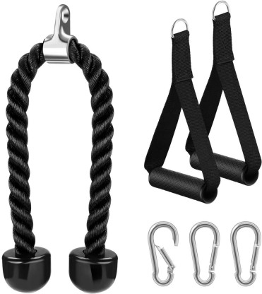 AU_ 2Pcs Gym Handle Attachments Pull Rope Cable Exercise Tricep Bar Exercise Details about   FE 