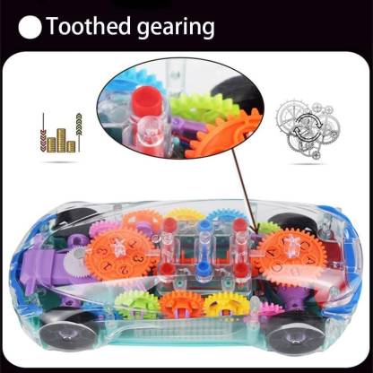 Toyvala Cutest Transparent Concept Racing Car 3D Super Car Toy, Car Toy for Kids with 360 Degree Rotation, Gear Simulation Mechanical Car, Sound & Light Toys for Kids Boys & Girls/Toy Car with Music and LED Lights Electric Transparent Mechanical Gear - Early Educational Learning Race Car Toys for 3 4 5 Year Old Boys Girls Toddlers