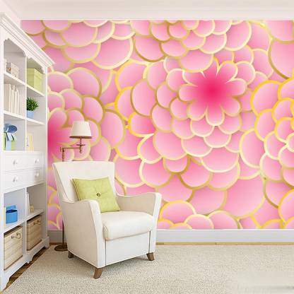 All Decorative Design Nature Multicolor, Living Room Wallpaper Design India