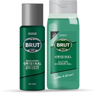 Brut Original Deodorant For Men 200ml Original All In One Hair Body Shower Gel For Men 500ml Price In India Buy Brut Original Deodorant For Men 200ml
