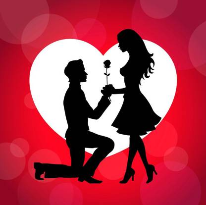 Proposed in Romantic Way wall poster wallpaper 12 X 18 Inches Paper Print -  Quotes & Motivation posters in India - Buy art, film, design, movie, music,  nature and educational paintings/wallpapers at 