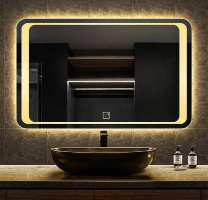 Khushi Decors Glass Round Frosting Led Mirror Size 24 X 18 Inch Warm White In India Khushi Decors Glass Round Frosting Led, Led Mirror Sizes