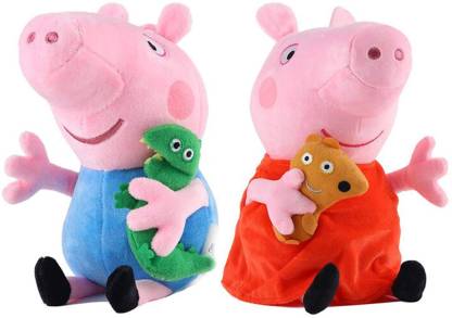 FrizzyBear | Peppa Pig George Pig Set of 2 Pieces | Best soft toys for kids  | Cartoon Character Soft Toy (2 Piece Set) - 25 cm - | Peppa Pig George