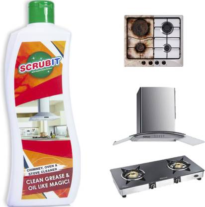Scrubit By Scrubit Kitchen Cleaner Degreaser Non Corrosive Removes Oil Food Stains Grease And Grime Cleans Chimney Stove Grill Kitchen Slabs Tiles Floor Sink Ph Neutral Flipkart Com