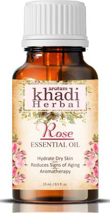 Srotam Khadi Herbal Rose Essential Oil Use Herbal Rose Oil For Face Skin With Hair Oil And As Diffuser Oil For Home Fragrance Herbal And Cold Pressed Pack Of 1 Price