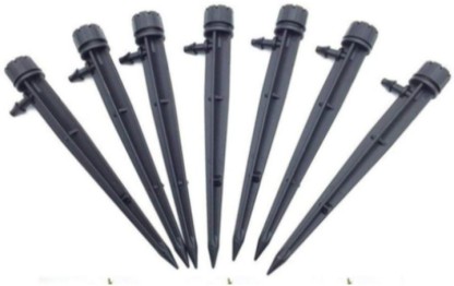 Finderomend 200pcs Irrigation Drippers Sprinklers 360 Degree Adjustable Micro Drip Irrigation Emitters 1/4 Inch for Flower beds Lawn Herbs Vegetable Gardens 