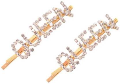 DC Queen Metal Designer Hair Clip for Women and Girls Weddng Party Occasion  Festive Stylish Golden with jurkan Rhinestone/Hair Pins/Clips Accessories  Hair Pin Price in India - Buy DC Queen Metal Designer