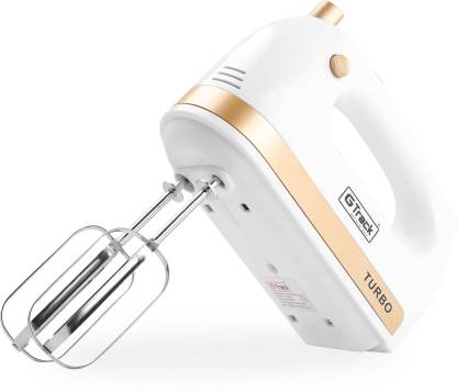 G Track Hand Mixer Easy Mix-300W with 5 Speed and Turbo mode Control &  Detachable Stainless Steel Finish Beater & Whisker 300 W Hand Blender