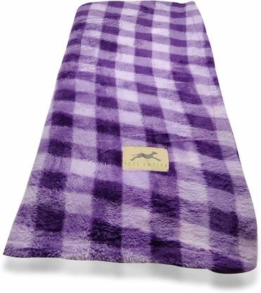 purple dog blanket