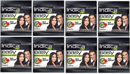 Indica Hair Color , Natural Black 1 - 8 x 25 ml Packs - Price in India, Buy Indica  Hair Color , Natural Black 1 - 8 x 25 ml Packs Online In India, Reviews,  Ratings & Features 