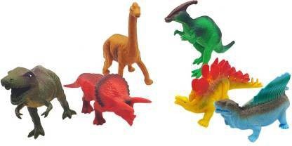 Set of 6 Kids Dinosaur Play Set Dino Action Play Figures Animals Set 