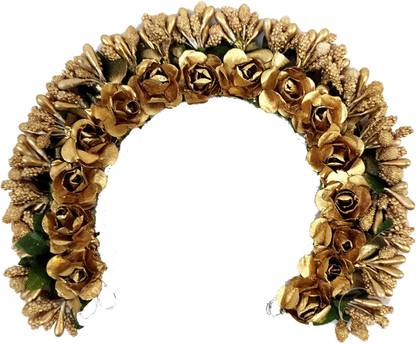 S Mark Smark Bridal Flower and Perlas design Bun Hair Gajra Accessories For South Indian Wedding, Juda Decoration Gajra, Pack Of 1 (Yellow-Gold) Hair Accessory Set Bun Clip Price in India - S Mark Smark Bridal Flower and Perlas design Bun Hair Gajra Accessories For South Indian Wedding, Juda Decoration Gajra, Pack Of 1 (Yellow-Gold) Hair Accessory Set Bun Clip Price in India -