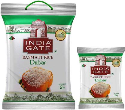 India Gate 5kg Dubar Basmati Rice With 1 Kg Dubar Basmati Rice Basmati Rice Price In India Buy India Gate 5kg Dubar Basmati Rice With 1 Kg Dubar Basmati Rice Basmati