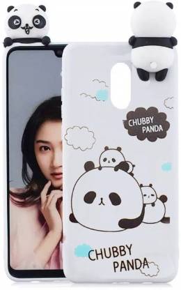 ELEF Back Cover for Xiaomi Redmi Note 4 Soft Silicon 3D Cartoon Cute Chubby  Panda - White - ELEF : 