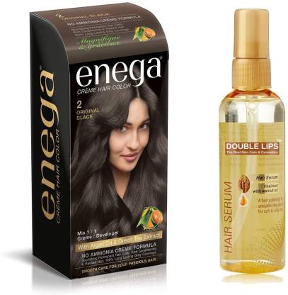 DOUBLE LIPS Hair Serum Vitalized With Walnut Oil + Enega Hair Color Black  Price in India - Buy DOUBLE LIPS Hair Serum Vitalized With Walnut Oil +  Enega Hair Color Black online