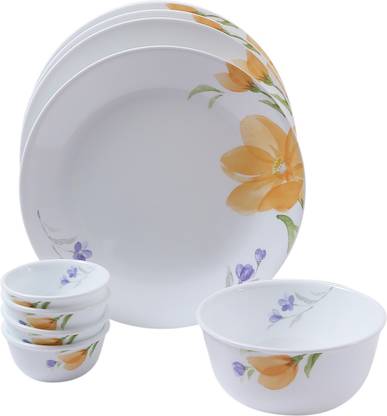 CORELLE Pack of 9 Glass Dinner Set Price in India - Buy CORELLE Pack of