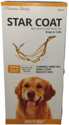 skyec Starcoat Syrup Skin and Coat tonic for Dogs & Cats 200ml Pet Health  Supplements Price in India - Buy skyec Starcoat Syrup Skin and Coat tonic  for Dogs & Cats 200ml