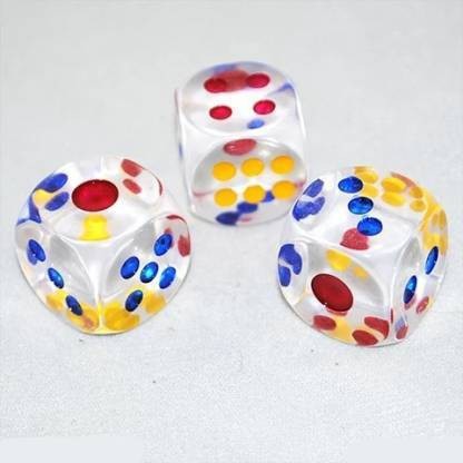 14 mm Game Dice 6 Sided Dice Translucent Colors 50 Pieces. for Games and Flying Chess 