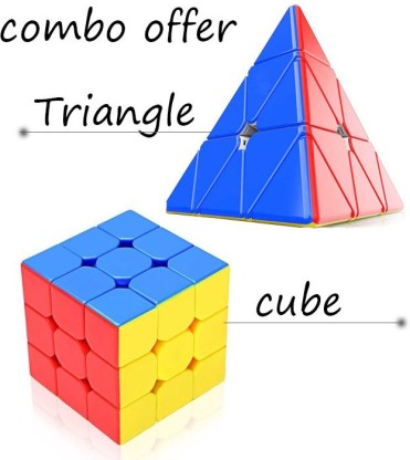 Rubiks Cube Puzzle Magic Triangle Pyramid Speed Game Twist Toy Kids Rubix Brain 