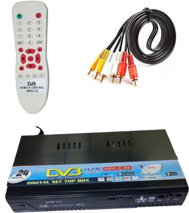 KL-TECH DD Free Dish Life time Free Set Top Box Receiver Free to Air for ( DTH-MPEG2) with REMOT & AV Lead Media Streaming Device - KL-TECH :  