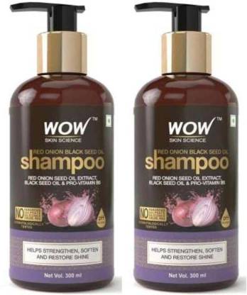 WOW SKIN SCIENCE Red Onion Black Seed Oil Shampoo with Red Onion Seed Oil Extract