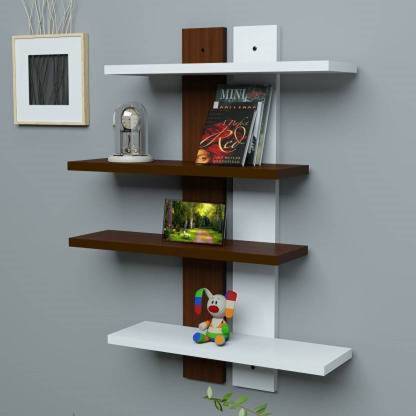 Star Crafts Art Modern Wall Shelf Brown White Mdf Medium Density Fiber Wall Shelf Price In India Buy Star Crafts Art Modern Wall Shelf Brown White Mdf Medium Density