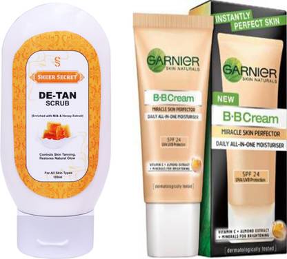 Sheer Secret De Tan Scrub 100g And Garnier Cream 30g Price In India Buy Sheer Secret De Tan Scrub 100g And Garnier Cream 30g Online At Flipkart Com