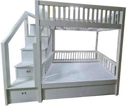 White Solid Wood Bunk Beds