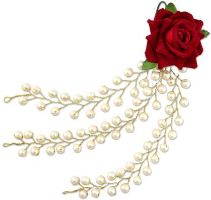 VAGHBHATT 3 Line Red Rose Party Bridal Fancy Hair Clip Headband Hair  Accessories Tiara for Women and Girls (3Line Flower) Hair Chain Price in  India - Buy VAGHBHATT 3 Line Red Rose