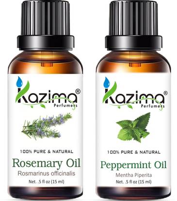KAZIMA Combo of Rosemary Oil and Peppermint Oil For Hair Growth, Skin care (Each 15ML )- 100% Pure Natural Oil - Price in India, Buy KAZIMA Combo of Rosemary Oil and Peppermint KAZIMA Combo of Rosemary Oil and Peppermint Oil For Hair Growth, Skin care (Each 15ML )- 100% Pure Natural Oil - Price in India, Buy KAZIMA Combo of Rosemary Oil and Peppermint