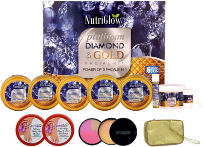 nutriglow platinum diamond gold facial kit