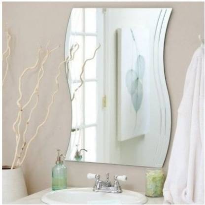 Himans S Shape Plain Glass Wall Mirror, How Much Does Plain Mirror Glass Cost