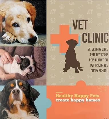 Veterinary Hospital wall poster All Thoughts Dogs cats Wall Poster