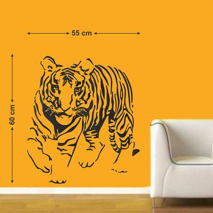 AuMoHall Growling Tiger Car Body Sticker - 45.66" X 19.68" Self-Adhesive Vinyl Decal For SUV, Truck, Off-Road Vehicles