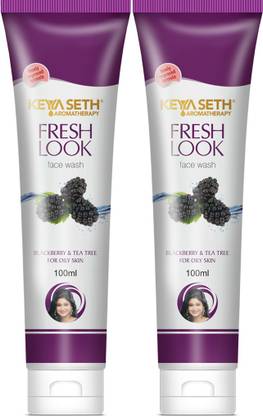 Keya Seth Aromatherapy Fresh Look Blackberry Tea Tree Deeply Cleanses Skin With Oil Controlling Properties For Oily Skin 100ml Pack Of 2 Face Wash Price In India Buy Keya Seth