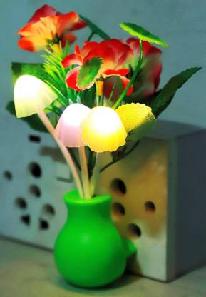 theonlinebazar Automatically Color Changing LED Mushroom Night Light Night Lamp
