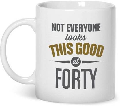 Devron 40th Birthday Gifts For Men Women Forty Years Old Men Gift Happy Funny 40 Mens Womens Womans Wifes Female Man Ceramic Coffee Mug Price In India Buy Devron 40th Birthday