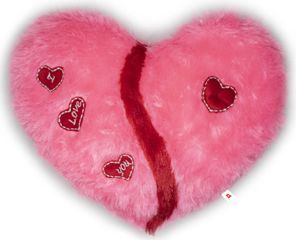 heart shaped soft pillow