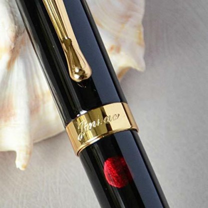 Jinhao X450 Matte Black/Gold Clip Fountain Pen 0.7mm Broad Nib 18KGP Golden Trim 