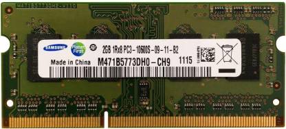 SAMSUNG M471B5773DH0-CH9 DDR3 2 GB Laptop (2GB DDR3 1333MHZ PC3-10600 204-PIN CL9 SINGLE RANK NON-ECC UNBUFFERED SODIMM MEMORY FOR LAPTOP)